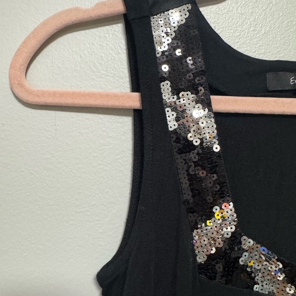 Express Y2K Black Sequin Club Party Dress - Picture 4 of 8